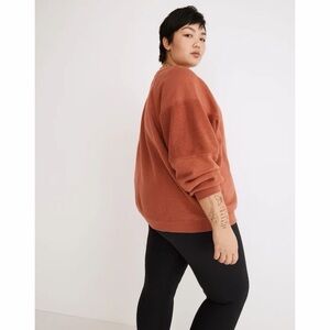 Madewell Oversized Raglan Sweatshirt MWL Rust Plus Size 3X